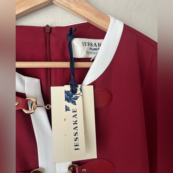 Jessakae grace dress red burgundy white 3X NWT - Picture 11 of 15